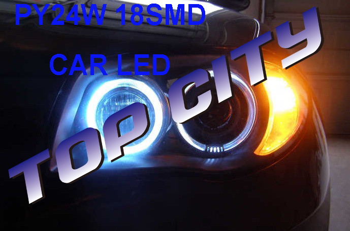 py24w led bulb, py24w led lamp, py242 led light, BMW py24w lights, BMW PY24W Singal lamp, Topcity Error Free No Resistor Required
PY24W 5200s 18SMD 5050 LED Bulbs For BMW, Mercedes, Land Range Front Turn
Signal Lights